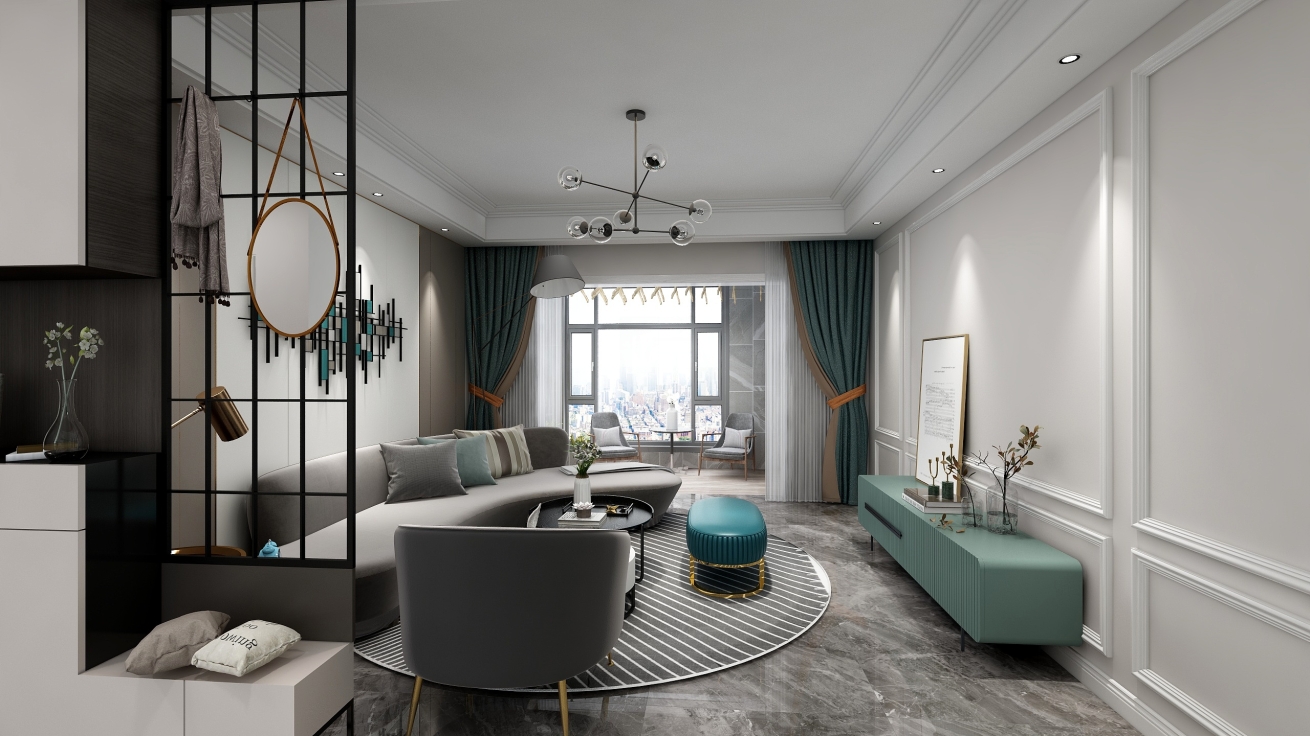 建業(yè)城 120平 現(xiàn)代輕奢風(fēng)格 15萬